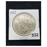 1922 Peace Silver Dollar Coin