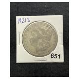 1921 S Morgan Silver Dollar Coin