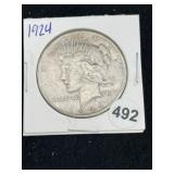 1924 Peace Silver Dollar Coin