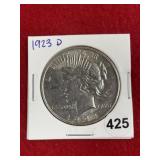 1923 D Peace Silver Dollar Coin