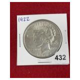 1922 Peace Silver Dollar Coin