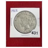 1922 Peace Silver Dollar Coin