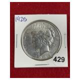 1925 Peace Silver Dollar Coin