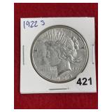1922 S Peace Silver Dollar Coin