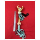 Dance Rattle with Leather & Beaded Handle