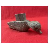 Bird Effigy Stone Pipe broken & glued