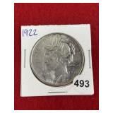1922 Peace Silver Dollar Coin
