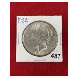 1922 Peace Silver Dollar Coin