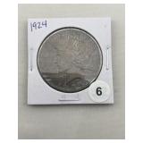 1924 Peace Silver Dollar Coin