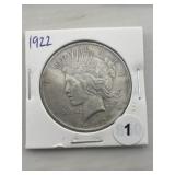1922 Peace Silver Dollar Coin