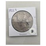 1922 S Peace Silver Dollar Coin