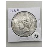 1923 D Peace Silver Dollar Coin