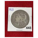 1921 Morgan Silver Dollar Coin