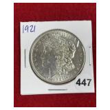 1921 Morgan Silver Dollar Coin