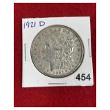 1921 D Morgan Silver Dollar Coin