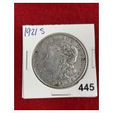 1921 S Morgan Silver Dollar Coin