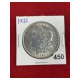 1921 Morgan Silver Dollar Coin
