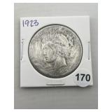 1923 Peace Silver Dollar Coin
