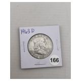 1963 D Franklin Half Dollar Silver Coin