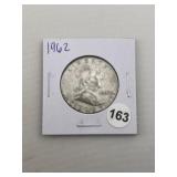 1962 Franklin Half Dollar Silver Coin