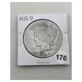 1922 D Peace Silver Dollar Coin