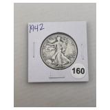 1942 Walking Liberty Half Dollar Silver Coin