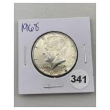 1968 Kennedy Half Dollar Silver Coin