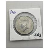 1966 Kennedy Half Dollar Silver Coin