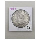 1881 O Morgan Silver Dollar Coin