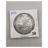 1921 Morgan Silver Dollar Coin