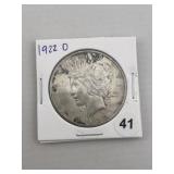 1922 D Peace Silver Dollar Coin