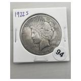 1922 S Peace Silver Dollar Coin