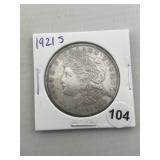1921 S Morgan Silver Dollar Coin