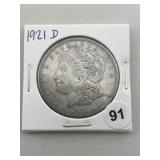 1921 D Morgan Silver Dollar Coin