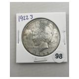 1922 S Peace Silver Dollar Coin