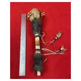 Dance Rattle with Beaded Handle