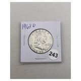 1963 D Franklin Half Dollar Silver Coin