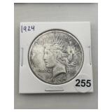 1924 Peace Silver Dollar Coin