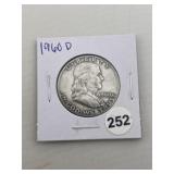 1960 D Franklin Half Dollar Silver Coin