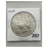 1924 Peace Silver Dollar Coin