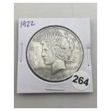 1922 Peace Silver Dollar Coin