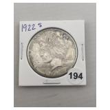 1922 S Peace Silver Dollar Coin