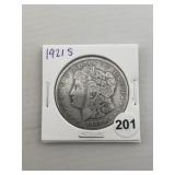 1921 S Morgan Silver Dollar Coin