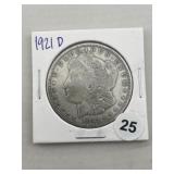 1921 D Morgan Silver Dollar Coin