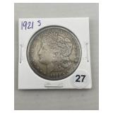 1921 S Morgan Silver Dollar Coin