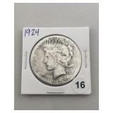 1924 Peace Silver Dollar Coin