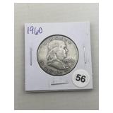 1960 Franklin Half Dollar Silver Coin