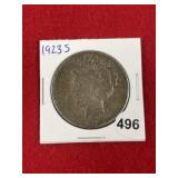 1923 S Peace Silver Dollar Coin