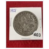 1921 Morgan Silver Dollar Coin