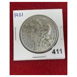 1921 Morgan Silver Dollar Coin